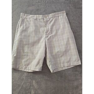 Ben Hogan Performance Golf Shorts‎ Mens 36 Plaid Flat Front Casual Outdoor Wear